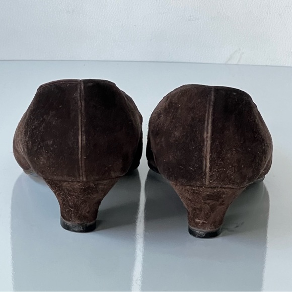 Tokio Kumagaï Paris Brown Suede Pumps Heels Size 36.5 - Picture 8 of 10